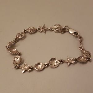 Sterling silver beach bracelet